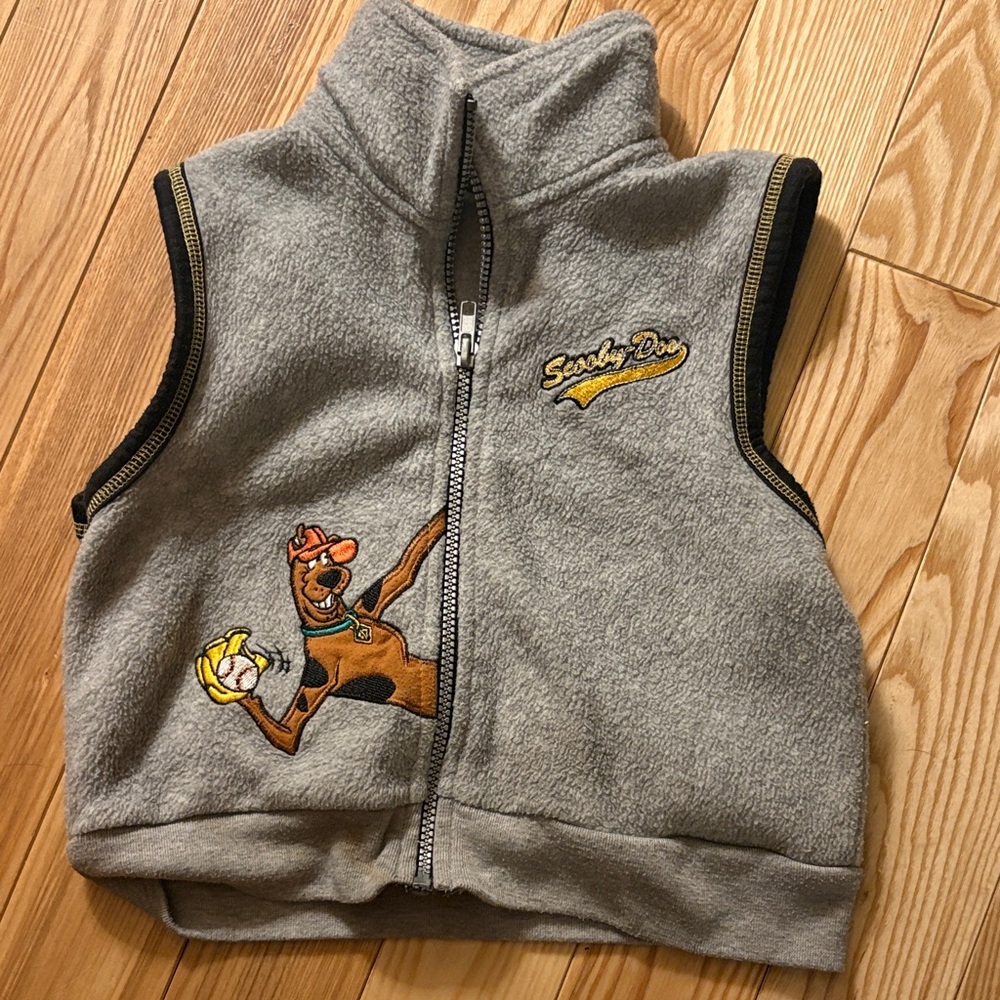 Y2K 90s Vintage Scooby-Doo Gray Kids Vest